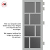 Urban Ultimate® Room Divider Kochi 8 Pane Door Pair DD6415T - Tinted Glass with Full Glass Sides - Colour & Size Options