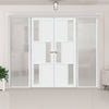 Room Divider - Handmade Eco-Urban® Tokyol with Two Sides DD6423F - Frosted Glass - Premium Primed - Colour & Size Options