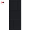 Aran 5 Panel Solid Wood Internal Door UK Made DD6432 - Eco-Urban® Shadow Black Premium Primed