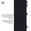 Arran 5 Panel Solid Wood Internal Door Pair UK Made DD6432 - Eco-Urban® Shadow Black Premium Primed