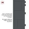 Arran 5 Panel Solid Wood Internal Door Pair UK Made DD6432 - Eco-Urban® Stormy Grey Premium Primed