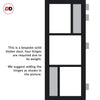 Room Divider - Handmade Eco-Urban® Arran Door Pair DD6432CF Clear Glass (2 FROSTED PANES) - Premium Primed - Colour & Size Options