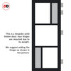 Bespoke Room Divider - Eco-Urban® Arran Door Pair DD6432CF Clear Glass(2 FROSTED PANES) with Full Glass Side - Premium Primed - Colour & Size Options