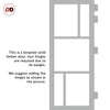 Handmade Eco-Urban Arran 5 Pane Door Pair DD6432SG Frosted Glass - Light Grey Premium Primed