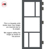 Urban Ultimate® Room Divider Arran 5 Pane Door Pair DD6432F - Frosted Glass with Full Glass Sides - Colour & Size Options