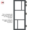 Room Divider - Handmade Eco-Urban® Arran Door DD6432F - Frosted Glass - Premium Primed - Colour & Size Options