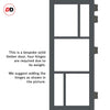 Bespoke Room Divider - Eco-Urban® Arran Door DD6432F - Frosted Glass with Full Glass Side - Premium Primed - Colour & Size Options