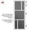 Urban Ultimate® Room Divider Arran 5 Pane Door DD6432T - Tinted Glass with Matching Side - Colour & Size Options