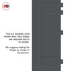Morningside 5 Panel Solid Wood Internal Door Pair UK Made DD6437 - Eco-Urban® Stormy Grey Premium Primed
