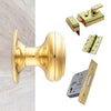 External DL219 Round Centre Knob Front Door Handle Pack - Brass Finish