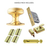 External DL219 Round Centre Knob Stable Door Handle Pack - Brass Finish