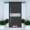 External ThruSafe Aluminium Front Door - 1721 CNC Grooves & Stainless Steel - Solid - 7 Colour Options