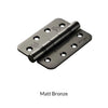 102x76mm Grade 13 Hinge - Radius Corners - Suits Fire Doors - Six Finishes - Single Hinge