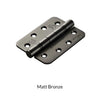102x76mm Grade 13 Hinge - Radius Corners - Suits Fire Doors - Six Finishes - Single Hinge