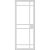 Top Mounted Black Sliding Track & Solid Wood Door - Eco-Urban® Leith 9 Pane Solid Wood Door DD6316G - Clear Glass - Mist Grey Premium Primed