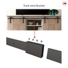 Black Double Sliding Track for Wooden Doors - Barn Style - Straight Hanger