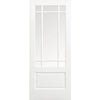 WhiteRoom Divider - Downham Bevelled Clear Glass Primed Door Pair with Full Glass Sides
