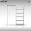 Ratho 8mm Clear Glass - Obscure Printed Design - Single Absolute Pocket Door