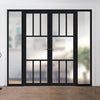 Room Divider - Handmade Eco-Urban® Queensland with Two Sides DD6424C - Clear Glass - Premium Primed - Colour & Size Options