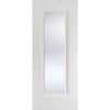 ThruEasi White Room Divider - Eindhoven 1 Pane Primed Clear Glass Door Pair with Full Glass Sides