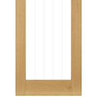 Ely oak cottage style door with clear glass and etched glass