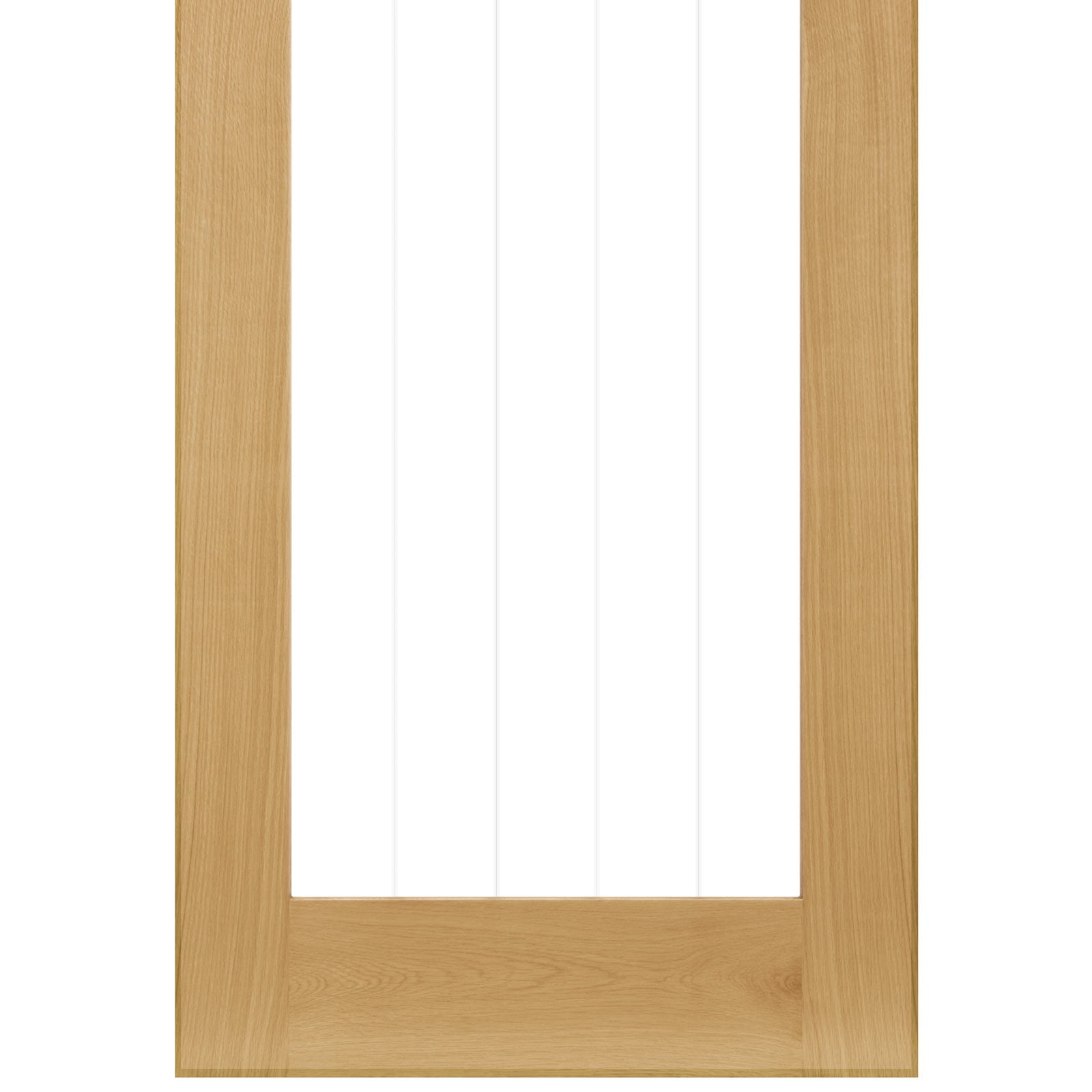 Ely oak cottage style door with clear glass and etched glass