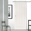 Saturn Tubular Stainless Steel Sliding Track & Ely Door - Primed