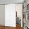 Saturn Tubular Stainless Steel Sliding Track & Eton Victorian Shaker Door - Primed