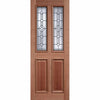Derby Hardwood Double Door and Frame Set - Leaded Tri Glazing, From LPD Joinery