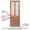Malton Meranti Wooden Back Door - Dowel Jointed - Frosted Double Glazing