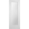 Fire Proof Pattern 10 1 Pane Fire Door - Clear Glass - 1/2 Hour Fire Rated - White Primed