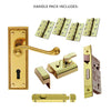 External FG1 Georgian Suite Lever Stable Door Handle Pack - Brass Finish