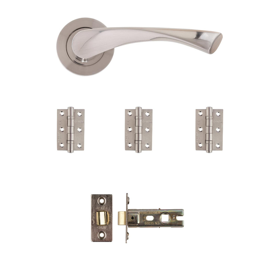 Fortuna Handle Pack - Satin Chrome