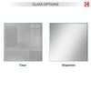 Clear and stippolyte glass option for white PVC door