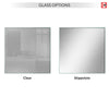 Contemporary Grained PVC Door Pair - MacIntosh Nairn Style Glass