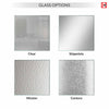 LPD exterior door glass options - Clear, Stippolyte, Minster and Contora