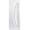 Gemini Lightly Grained PVC Door Pair - Prism Style Sandblasted Glass