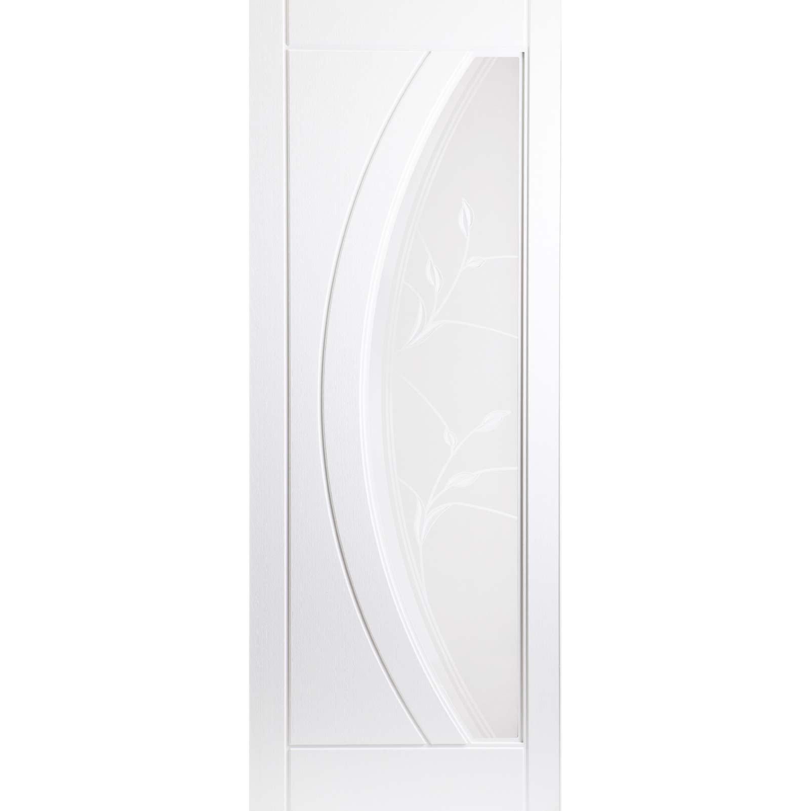 White PVC gemini lightly grained door twilight style glass