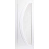 White PVC gemini lightly grained door twilight style glass