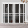 Urban Ultimate® Room Divider Glasgow 6 Pane Door Pair DD6314T - Tinted Glass with Full Glass Sides - Colour & Size Options