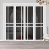Urban Ultimate® Room Divider Glasgow 6 Pane Door Pair DD6314T - Tinted Glass with Matching Sides - Colour & Size Options