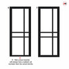 Urban Ultimate® Room Divider Glasgow 6 Pane Door Pair DD6314C with Matching Sides - Clear Glass - Colour & Height Options