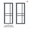 Urban Ultimate® Room Divider Glasgow 6 Pane Door Pair DD6314F - Frosted Glass with Full Glass Sides - Colour & Size Options