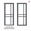 Urban Ultimate® Room Divider Glasgow 6 Pane Door Pair DD6314F - Frosted Glass with Full Glass Side - Colour & Size Options