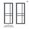 Urban Ultimate® Room Divider Glasgow 6 Pane Door DD6314F - Frosted Glass with Matching Side - Colour & Size Options