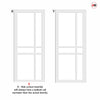 Urban Ultimate® Room Divider Glasgow 6 Pane Door Pair DD6314T - Tinted Glass with Full Glass Sides - Colour & Size Options