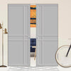Handmade Eco-Urban® Glasgow 6 Panel Double Absolute Evokit Pocket Door DD6314 - Colour & Size Options