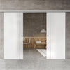 Double Glass Sliding Door - Gifford 8mm Obscure Glass - Obscure Printed Design - Planeo 60 Pro Kit