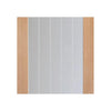 OUTLET - 1 Door Only -  Suffolk Oak Door - Etched Lined Clear Glass (half of the door pair)