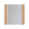 OUTLET - 1 Door Only -  Suffolk Oak Door - Etched Lined Clear Glass (half of the door pair)